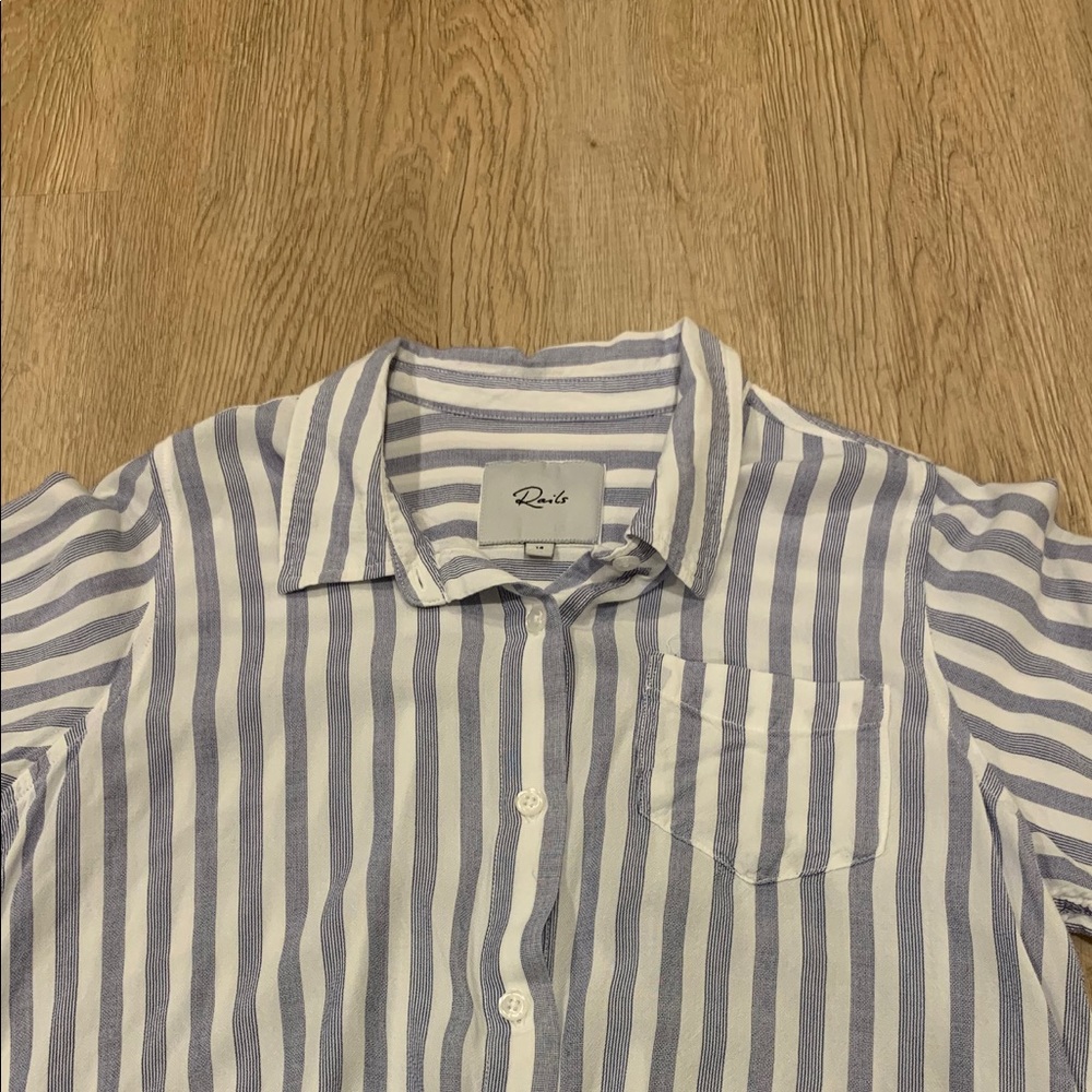 Girls Rails Striped Button Down / Size 14 - Picture 3 of 4